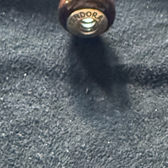 Pandora Authentic Brown / Sterling Silver 925 Retired charm. EUC Beautiful - Picture 2 of 9